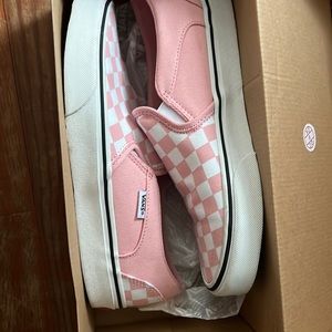 Pink checkered vans